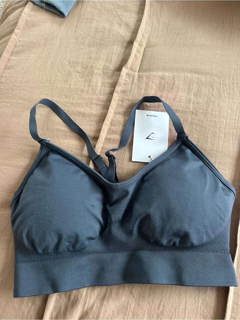 Gymshark Slate Blue Seamless Padded Sports Bra